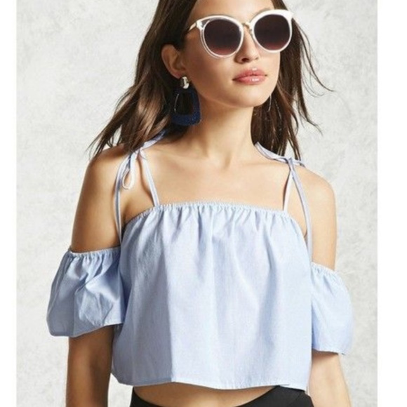 Forever 21 Tops - 2/$40 FOREVER 21 Off the Shoulder Crop Top NWOT